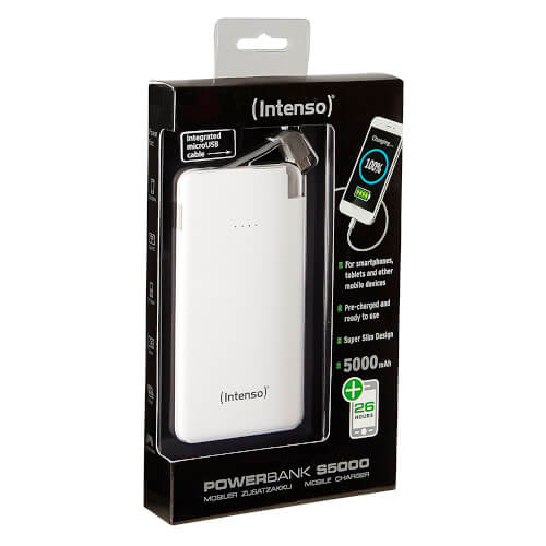 Powerbank/Bateria Externa Intenso S5000 Blanco | Quonty.com | 7332522
