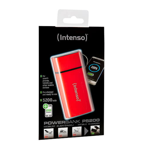 Powerbank/Bateria Externa Intenso P5200 Rojo | Quonty.com | 7320526