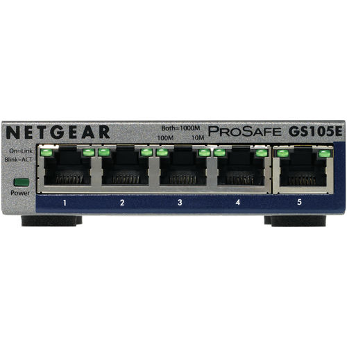 Hub Switch Netgear Gs105e 5ptos 10/100/1000 | Quonty.com | GS105E-200PES