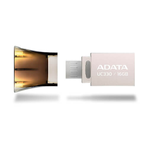 Pendrive Adata Uc330 Otg 16gb Usb2.0 | Quonty.com | AUC330-16G-RBK