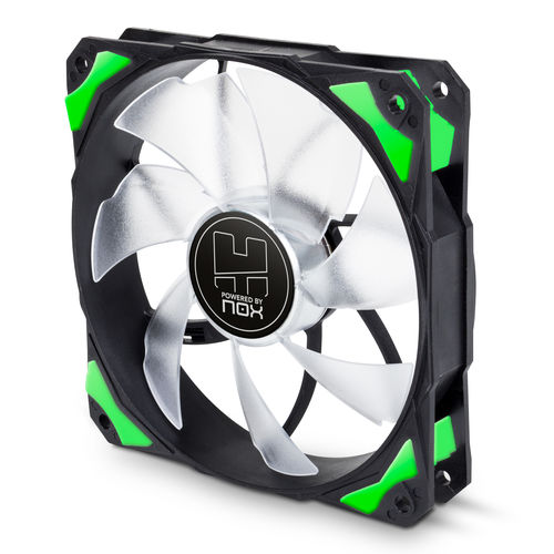 Ventilador 120x120 Nox Hfan 120 Led Verde | Quonty.com | NXHUMMERF120LG