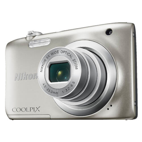 Camara Nikon Coolpix A100 Plata + Palo Selfie | Quonty.com | 999A100S1