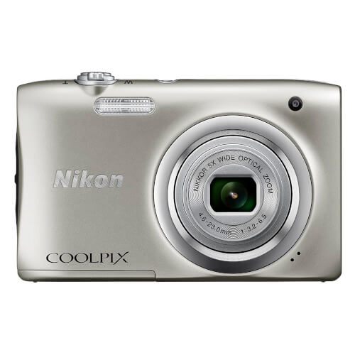 Camara Nikon Coolpix A100 Plata + Palo Selfie | Quonty.com | 999A100S1