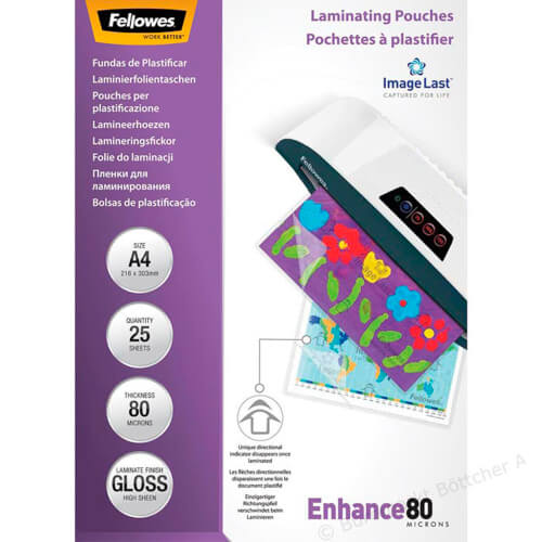 Fundas Plastificar Fellowes A4 - 25 Pcs - 80 Mic | Quonty.com | 5396205