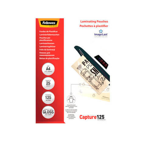 Fundas Plastificar Fellowes A4 - 25 Pcs - 125 Mic | Quonty.com | 5396301