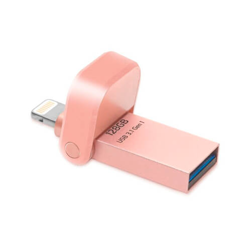 Pendrive 128gb Adata I-Memory Ai920 Rose Gold | Quonty.com | AAI920-128G-CRG