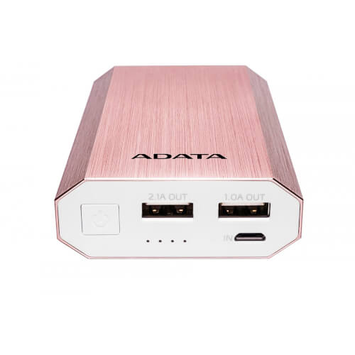 Powerbank/Bateria Externa Adata A10050 Rosa Dorado | Quonty.com | AA10050-5V-CRG