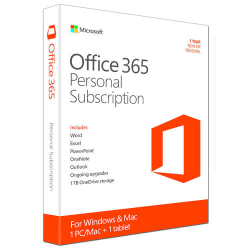 Softw Microsoft Office 365 Personal 1us 1año | Quonty.com | QQ2-00542