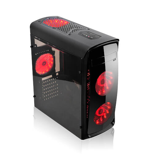 Caja Semitorre/Atx L-Link Kazumi Led Rojo | Quonty.com | KAZUMI