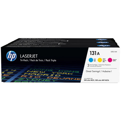 Toner Orig Hp Laserjet U0sl1am Nº131a Pack Tricolor C/M/Y | Quonty.com | U0SL1AM