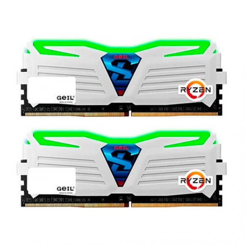 Geil Ddr4 Pc2400 32gb (2x16gb) Super Luce Wh | Quonty.com | GLWG432GB2400C16DC