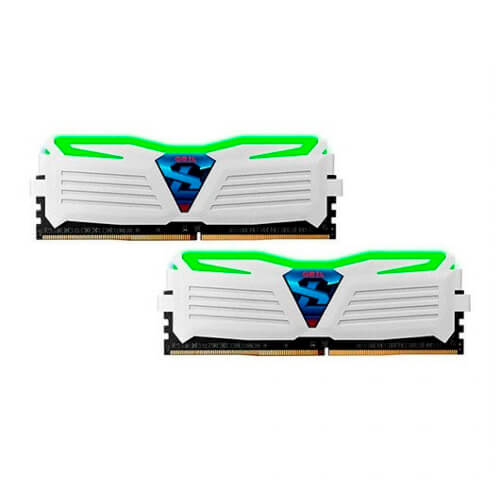 Geil Ddr4 Pc2400 8gb (2x4gb) Super Luce Wh | Quonty.com | GLWG48GB2400C15DC