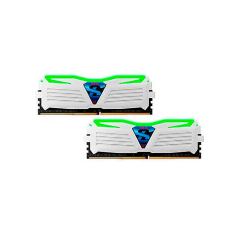 Geil Ddr4 Pc2400 16gb (2x8gb) Super Luce Wh | Quonty.com | GALWG416GB2400C16DC