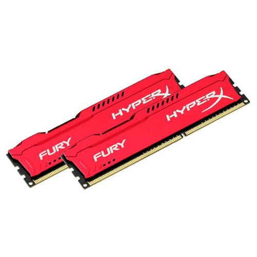 Kingston Ddr3 8gb (2x4) 1866mhz Cl10 Hyperx Fury Red | Quonty.com | HX318C10FRK2/8