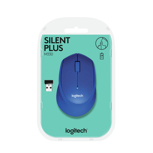 Raton Logitech M330 Optico 1000 Dpi Azul | Quonty.com | 910-004910