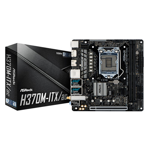 Placa Base Asrock 1151 8-G H370m-Itx/Ac | Quonty.com | 90-MXB6R0-A0UAYZ