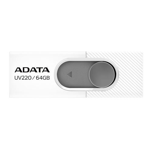 Pendrive 64gb Usb2.0 Adata Uv220 Blanco/Gris | Quonty.com | AUV220-64G-RWHGY