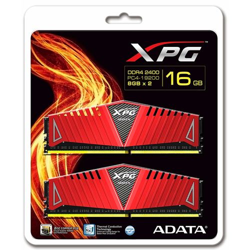 Adata Ddr4 16gb (2x8) 2400mhz Cl16 Xpg Z1 Red | Quonty.com | AX4U240038G16-DRZ