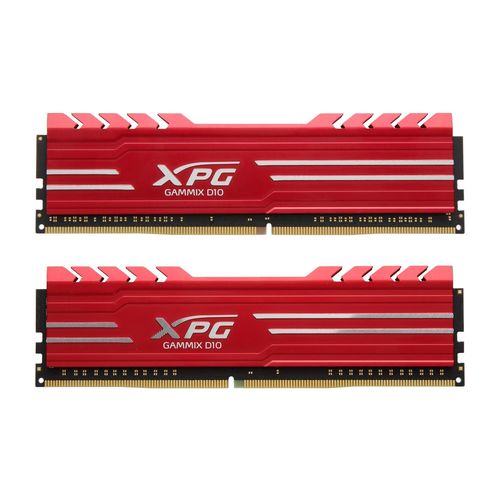 Adata Ddr4 8gb (2x4) 2400mhz Cl16 Xpg Gammix D10 Red | Quonty.com | AX4U2400W4G16-DRG