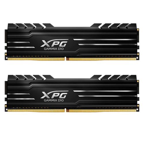 Adata Ddr4 8gb (2x4) 2400mhz Cl16 Xpg Gammix D10 Black | Quonty.com | AX4U2400W4G16-DBG