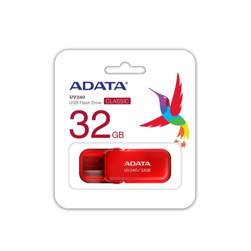 Pendrive 32gb Usb2.0 Adata Uv240 Rojo | Quonty.com | AUV240-32G-RRD