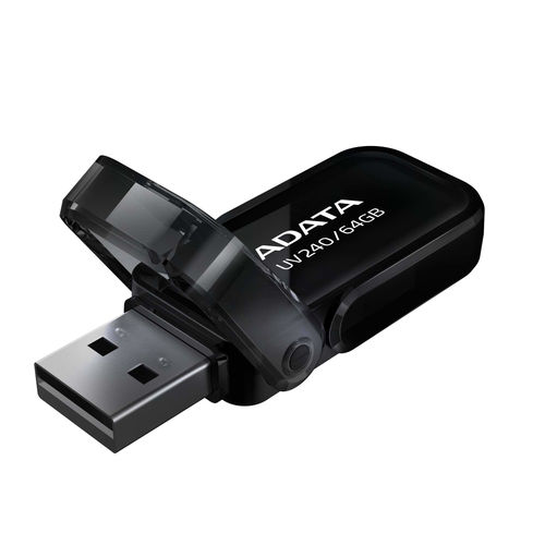 Pendrive 64gb Usb2.0 Adata Uv240 Negro | Quonty.com | AUV240-64G-RBK