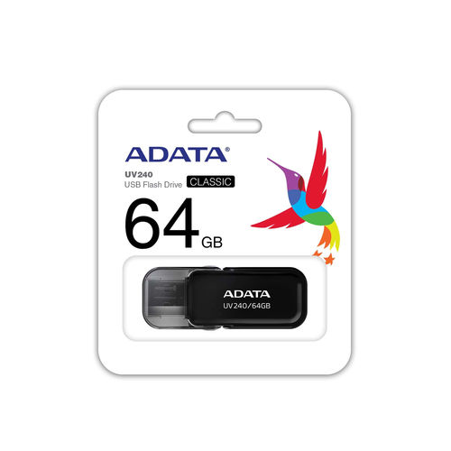 Pendrive 64gb Usb2.0 Adata Uv240 Negro | Quonty.com | AUV240-64G-RBK