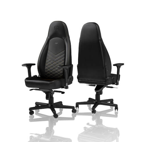 Silla Gaming Noblechairs Icon Negro/Dorado | Quonty.com | NBL-ICN-PU-GOL