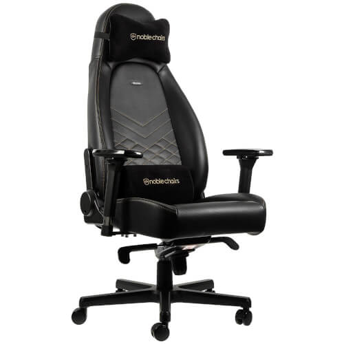 Silla Gaming Noblechairs Icon Negro/Dorado | Quonty.com | NBL-ICN-PU-GOL
