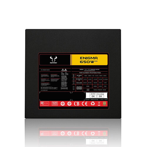 Fuente De Alimentacion Atx 650w Riotoro Enigma Pr-Gp0650-Fm | Quonty.com | PR-GP0650-FMG2-EU