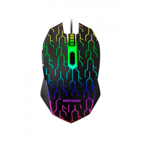 Raton Optico Riotoro Uruz Z5 Lightning Negro Usb | Quonty.com | MR-600L