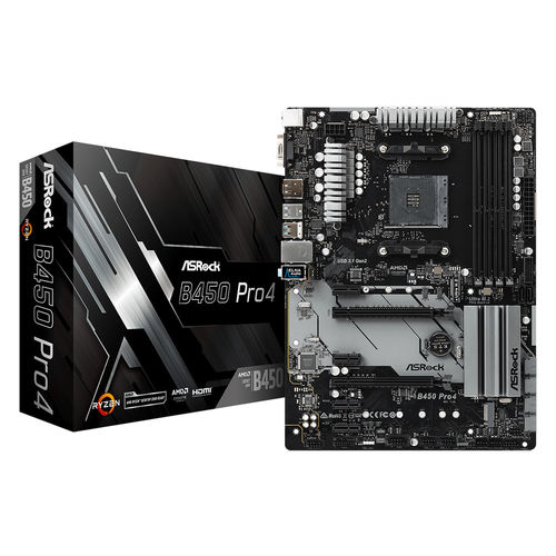 Placa Base Asrock Am4 B450 Pro4 Amd Am4 Atx | Quonty.com | 90-MXB8B0-A0UAYZ