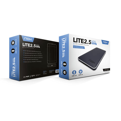Caja Externa 2.5 Usb 3.0 Nox Lite 2.5 Negro | Quonty.com | NXLITEHDD25