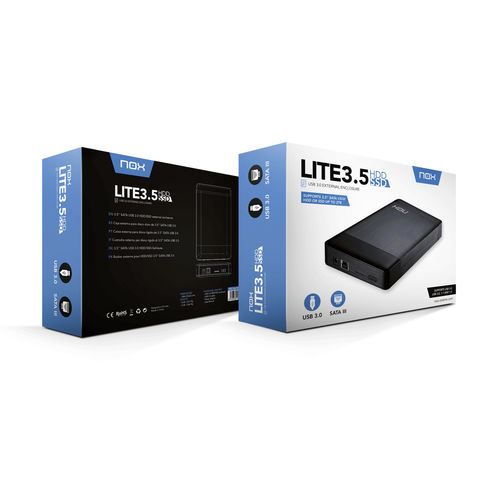 Caja Externa 3.5 Usb 3.0 Nox Lite 3.5 Negro | Quonty.com | NXLITEHDD35