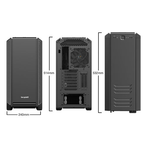 Caja Semitorre/E-Atx Be Quiet! Silent Base 601 Window Silver | Quonty.com | BGW27