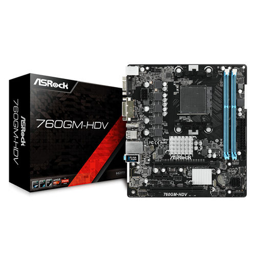 Placa Base Asrock Am3+ 760gm-Hdv Amd Microatx | Quonty.com | 90-MXB7U0-A0UAYZ