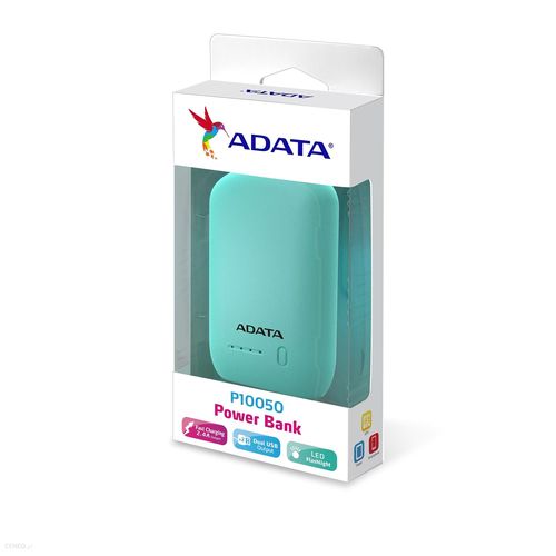 Powerbank/Bateria Externa Adata P10050 Verde 10050mah | Quonty.com | AP10050-DUSB-5V-CGN