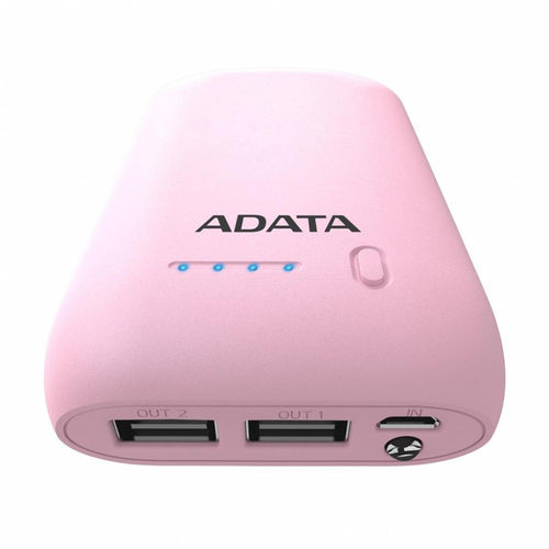 Powerbank/Bateria Externa Adata P10050 Rosa 10050mah | Quonty.com | AP10050-DUSB-5V-CPK
