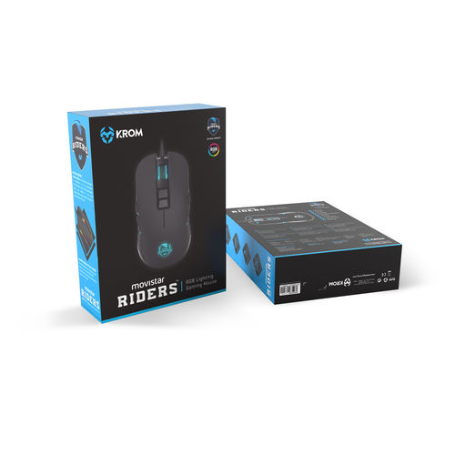 Raton Optico Krom Movistar Riders Negro | Quonty.com | NXKROMRIDERSM