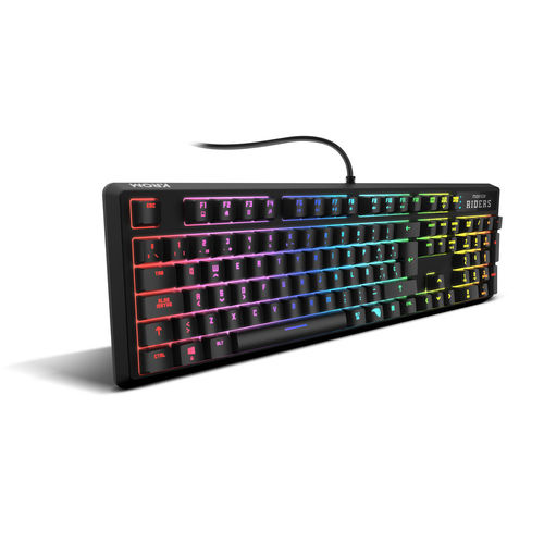 Teclado Krom Movistar Riders Mecanico Negro | Quonty.com | NXKROMRIDERSK