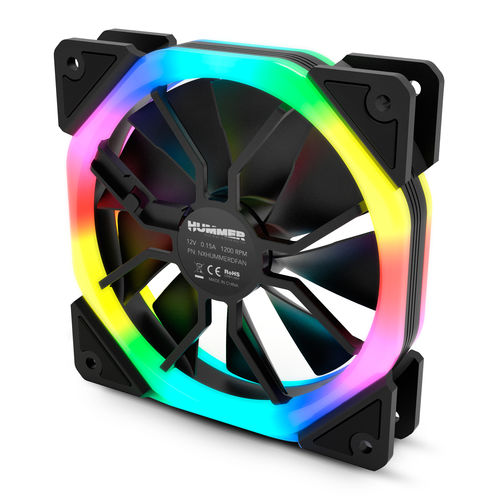 Ventilador12cm Nox Hummer D-Fan Rgb Rainbow | Quonty.com | NXHUMMERDFAN