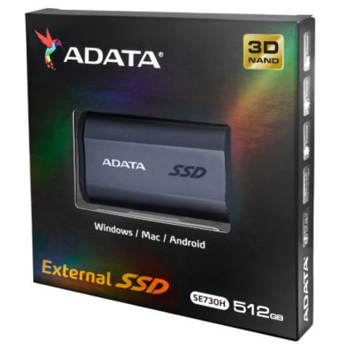 Ssd Externo Adata Ase730h 2.5 512gb Usb 3.1 Titanio | Quonty.com | ASE730H-512GU31-CTI