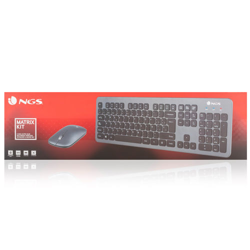 Teclado+Raton Ngs Matrix 1600dpi Gris | Quonty.com | MATRIXKIT