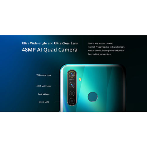 Movil Smartphone Realme 5 Pro 4gb 128gb Ds Crystal Green | Quonty.com | RMX1971GREEN4GB