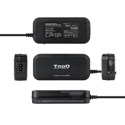 Cargador Portatil Tooq 90w 12 Conectores | Quonty.com | TQLC-90BS02M