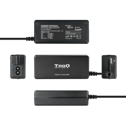 Cargador Tooq 65w 8 Conectores | Quonty.com | TQLC-65BS02AT