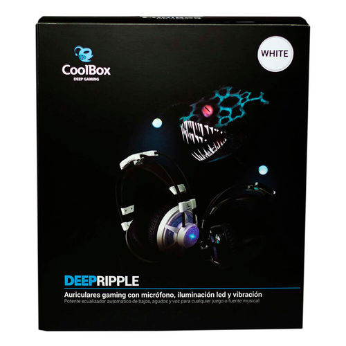 Auriculares C/Microfono Coolbox Deepripple Gaming Blanco | Quonty.com | DG-AUR600-WH