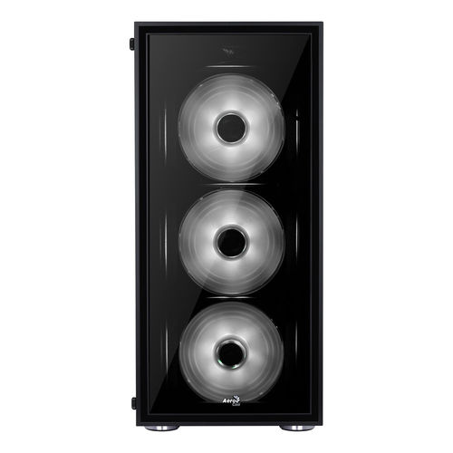 Caja Semitorre Aerocool Quartzrgb S/Fuente Usb3.0 Negro Led | Quonty.com | QUARTZRGB