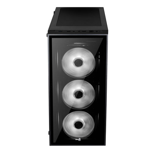 Caja Semitorre Aerocool Quartzrgb S/Fuente Usb3.0 Negro Led | Quonty.com | QUARTZRGB