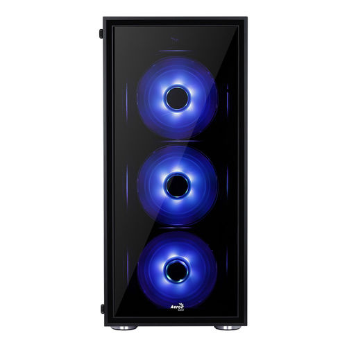 Caja Semitorre Aerocool Quartzrgb S/Fuente Usb3.0 Negro Led | Quonty.com | QUARTZRGB